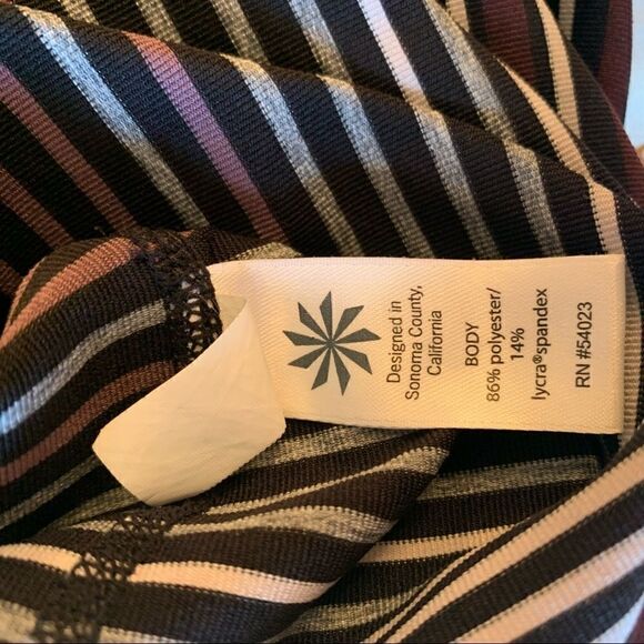 ATHLETA Chaturanga Expanse Stripe Colorblock High Rise Tight Yoga Small - Picture 8 of 9